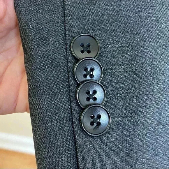 Theory grey wool suit coat jacket 42 long - Picture 2 of 6